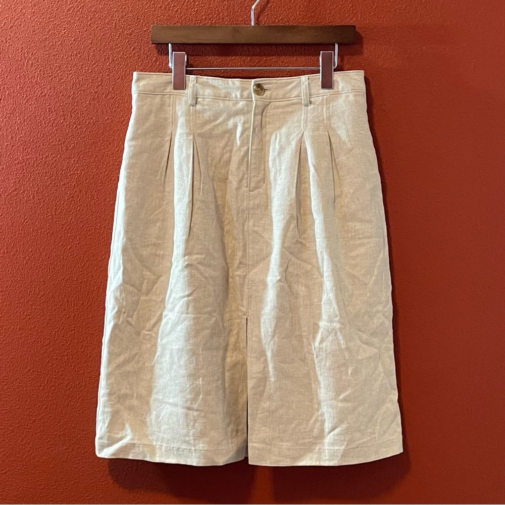 Banana Republic Women’s NWT Linen Blend Creme Lined Office Vixen‎ Skirt